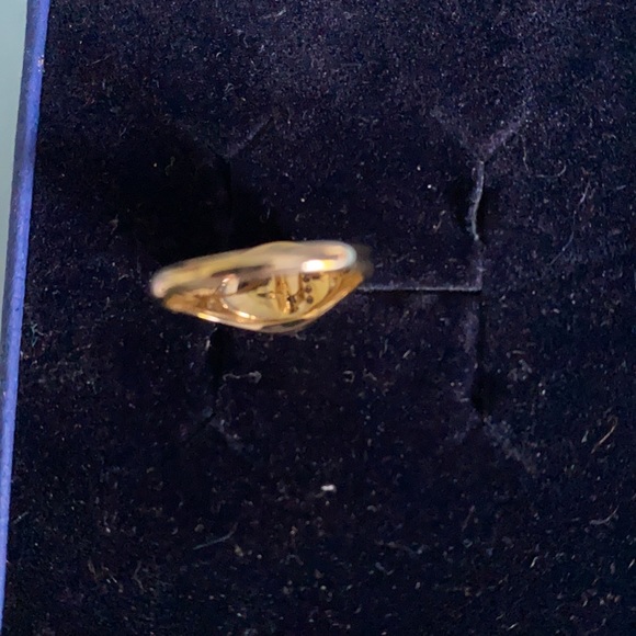 EF COLLECTION 14K Rose Gold Enamel Stripe Ring - - Picture 6 of 9